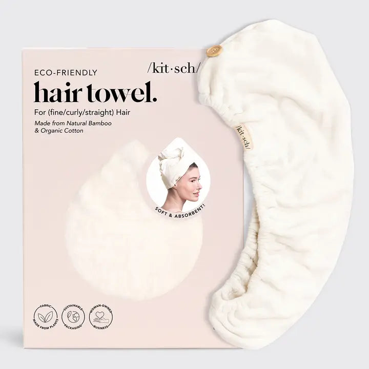 Quick Dry Hair Towel-Ivory