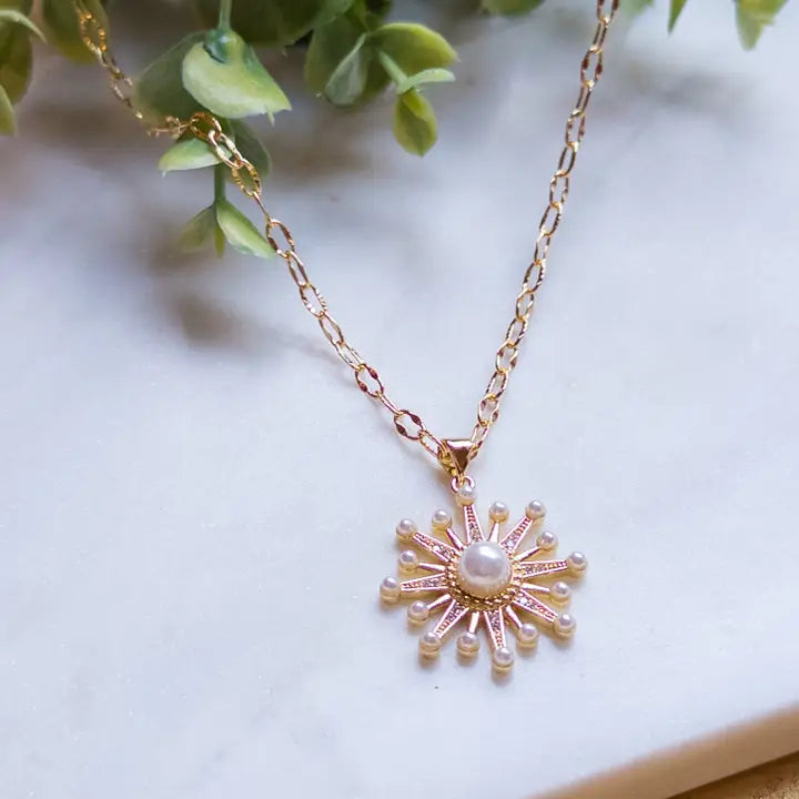 18K Pearl Burst Necklace