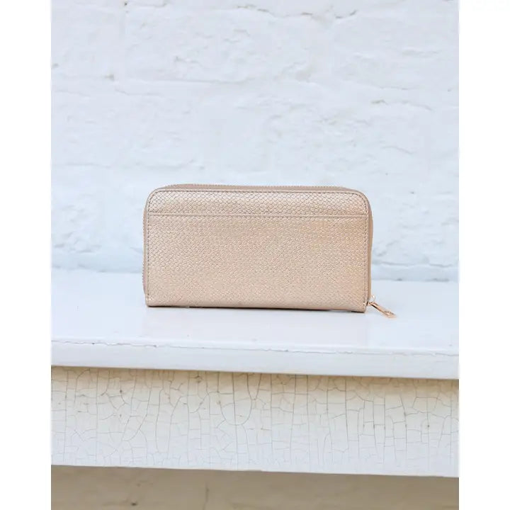 Penelope Wallet, Woven Gold