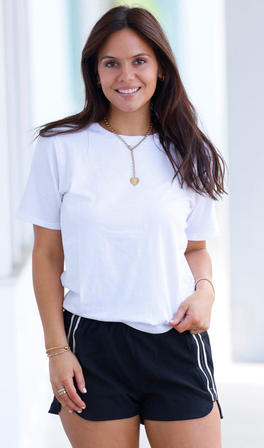 White Boxy Tee