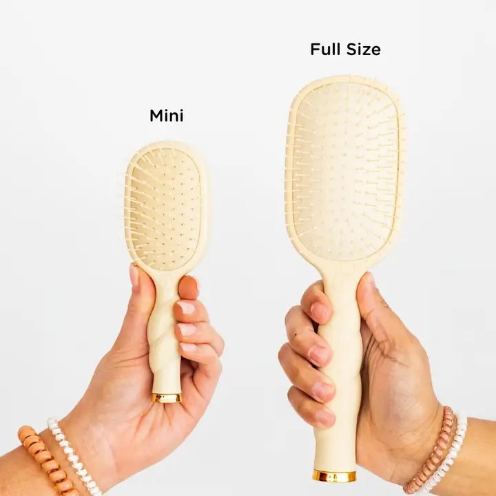 Mini Teletie Brush, Detangler Medium Tan