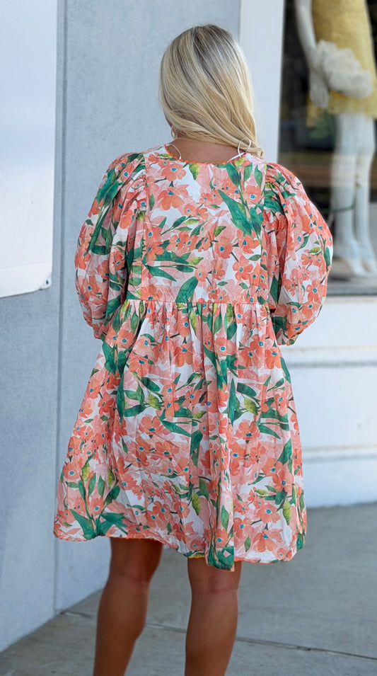 Vibrant Floral Mini Dress