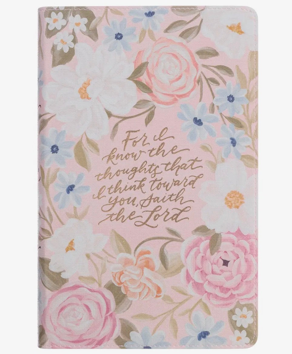 KJV Faux Leather Floral Bible