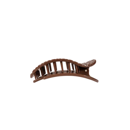 Teletie Brown Crocodile Small Flat Hair Clip