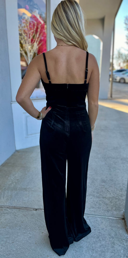 Black Velvet Jumpsuit