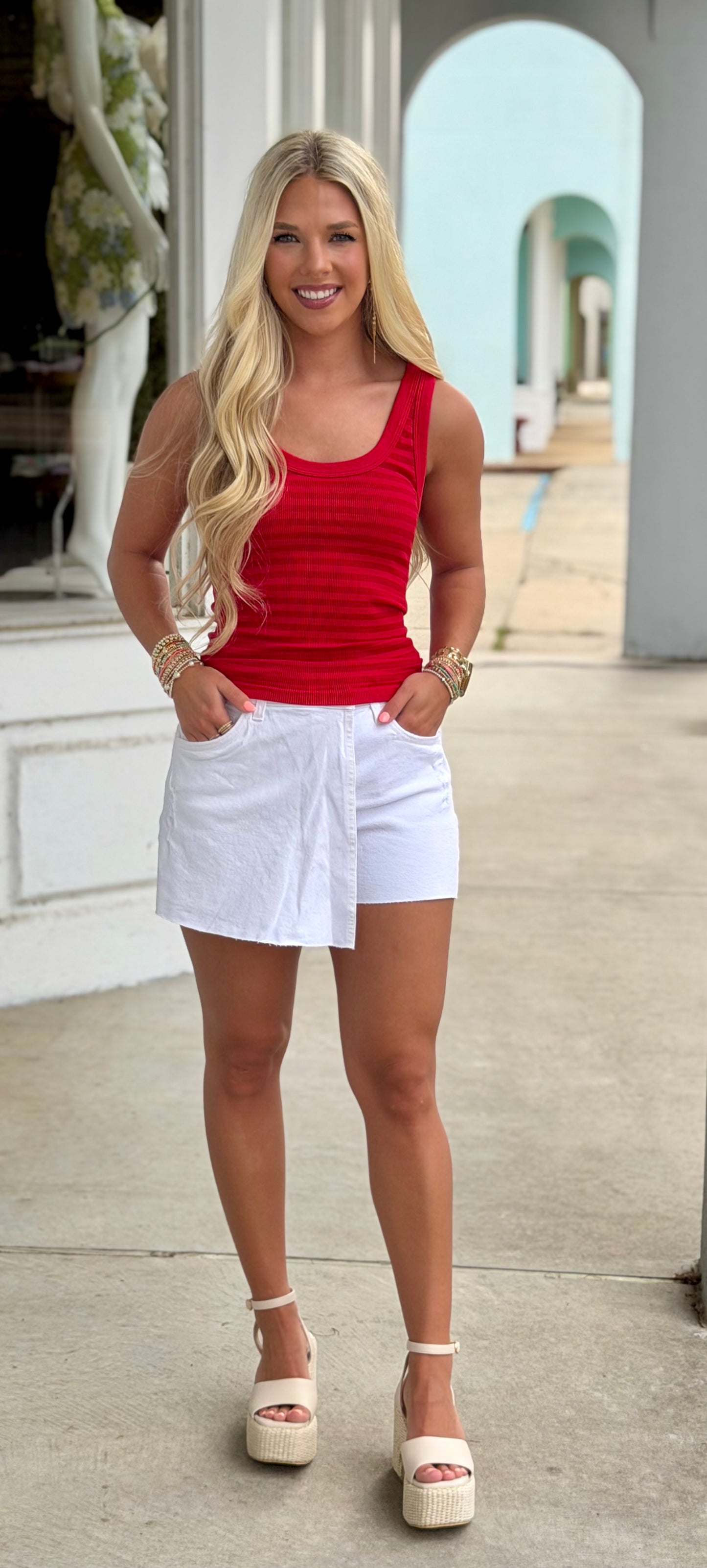 Red Reversible Tank Top