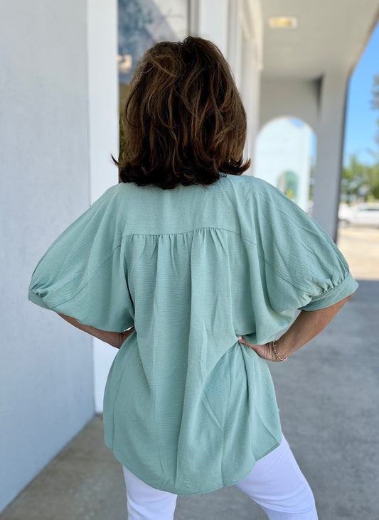 Aloe Collared Oversized Blouse