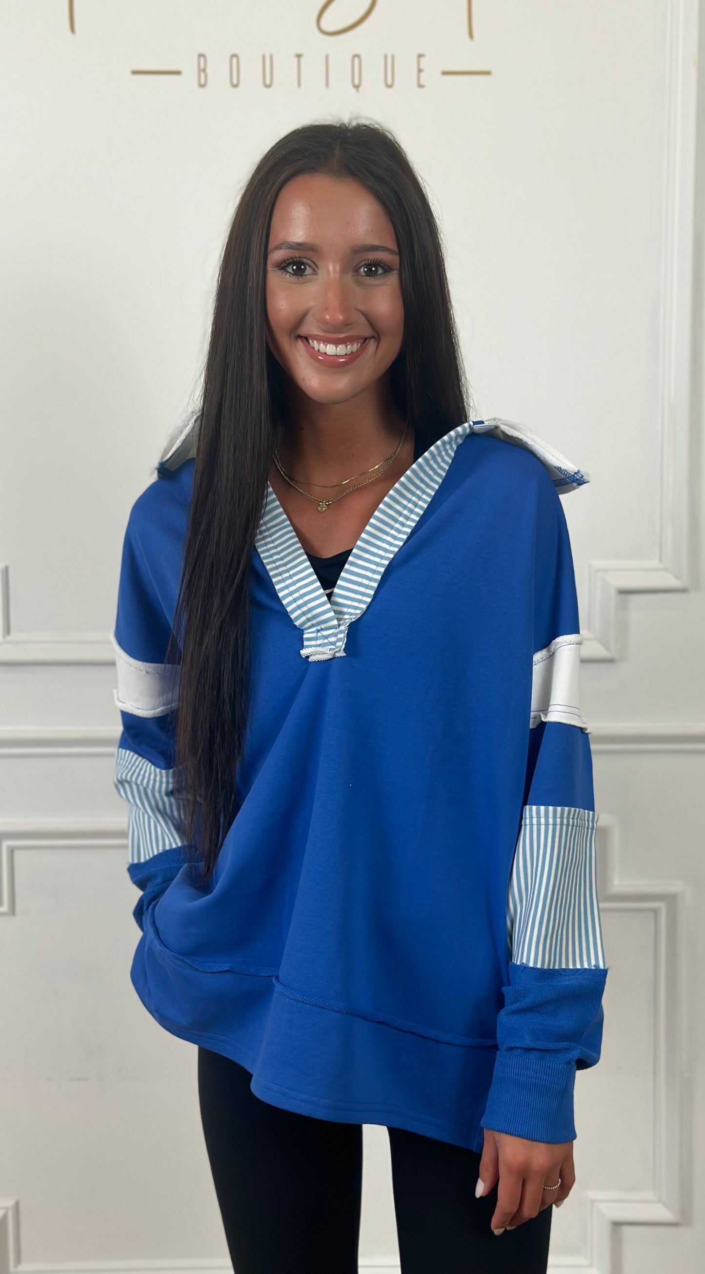 Royal Color Block Pullover