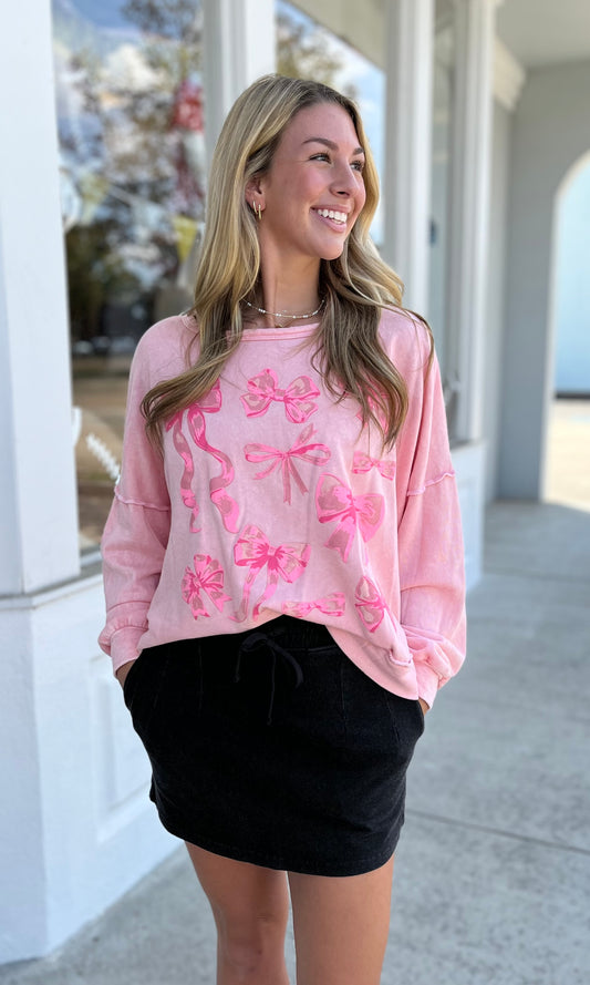 Pink Ribbon Printed Top