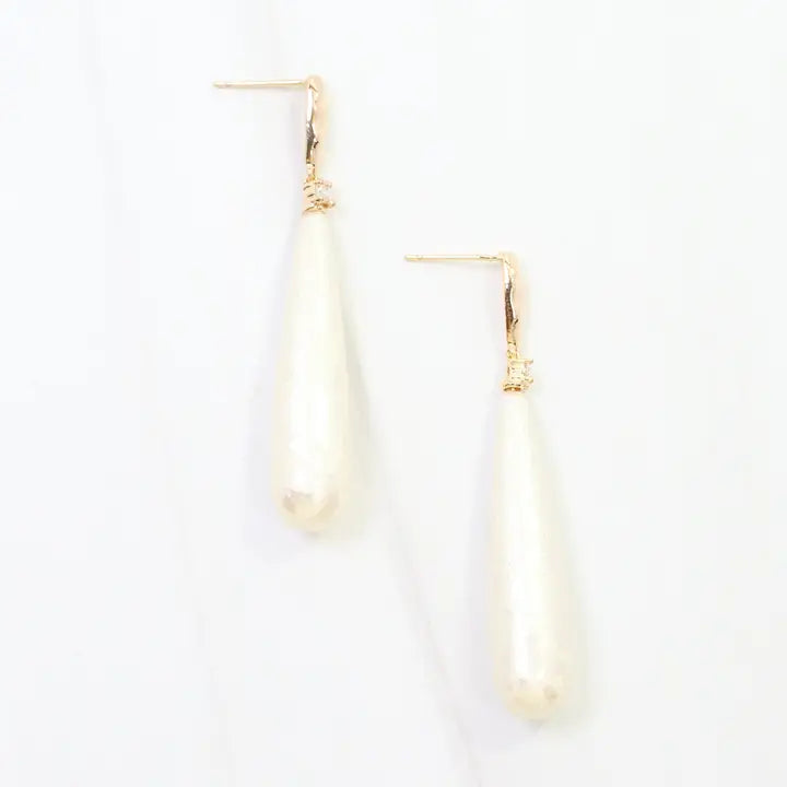 Nala Paper Pearl Drop Earring