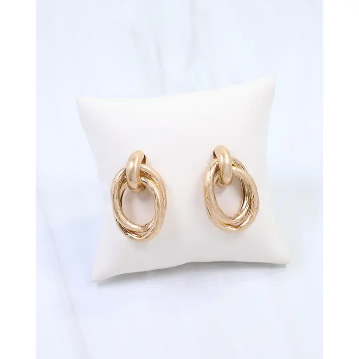 Avani Hammered Gold Earrings