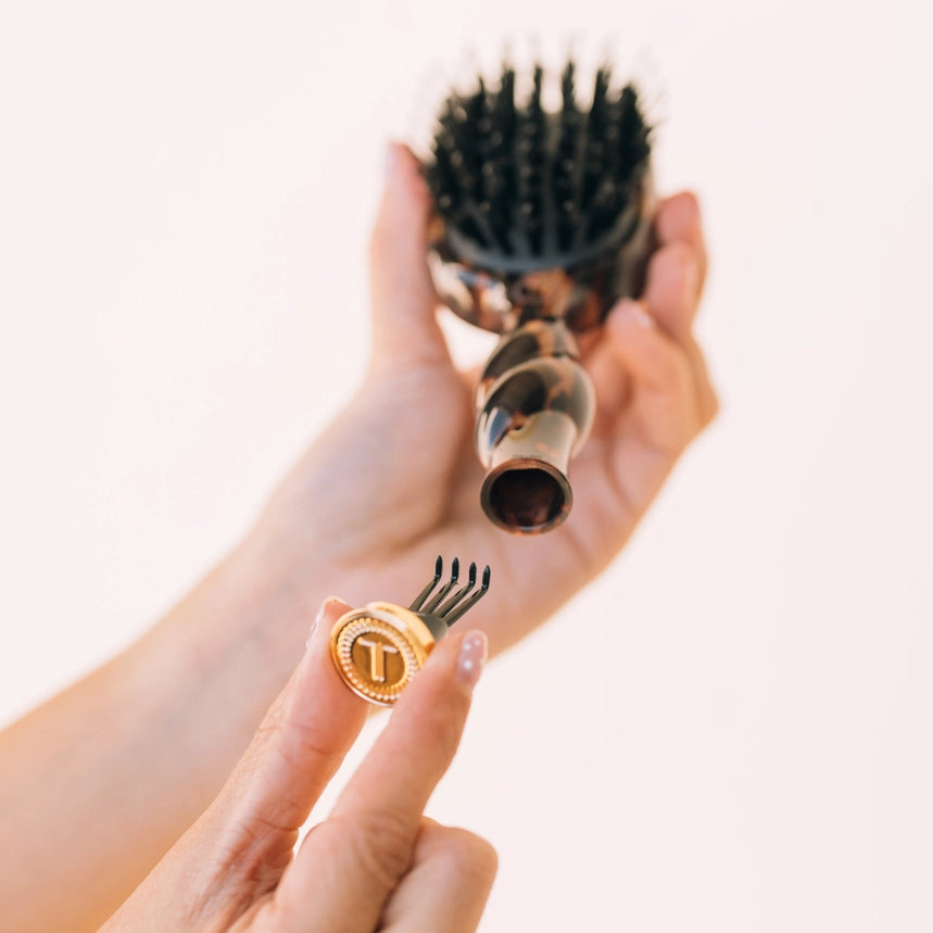 Mini Teletie Boar Brush, Tortoise