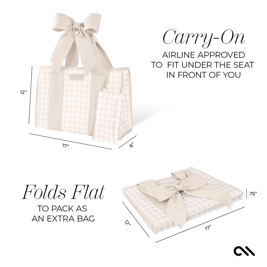 Case Mate Jelly Tote Bag, Latte Gingham