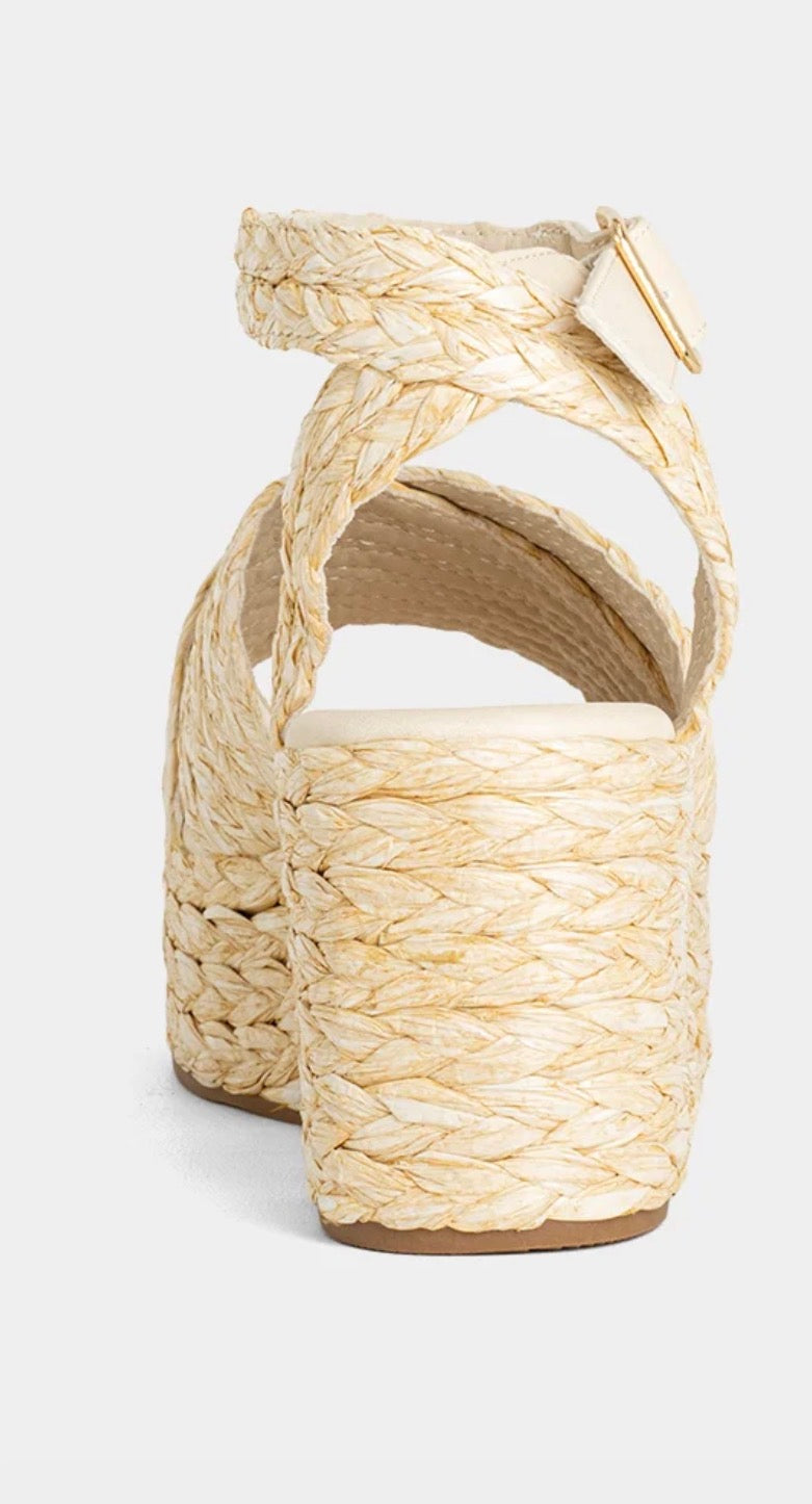 Kerry Bone Woven Wedge