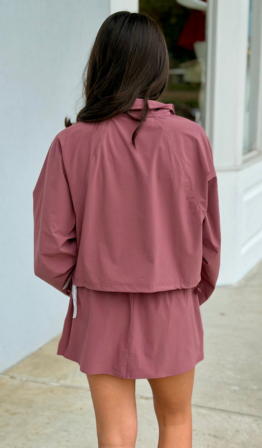 Sculpt Half Zip Pullover , Rosewood