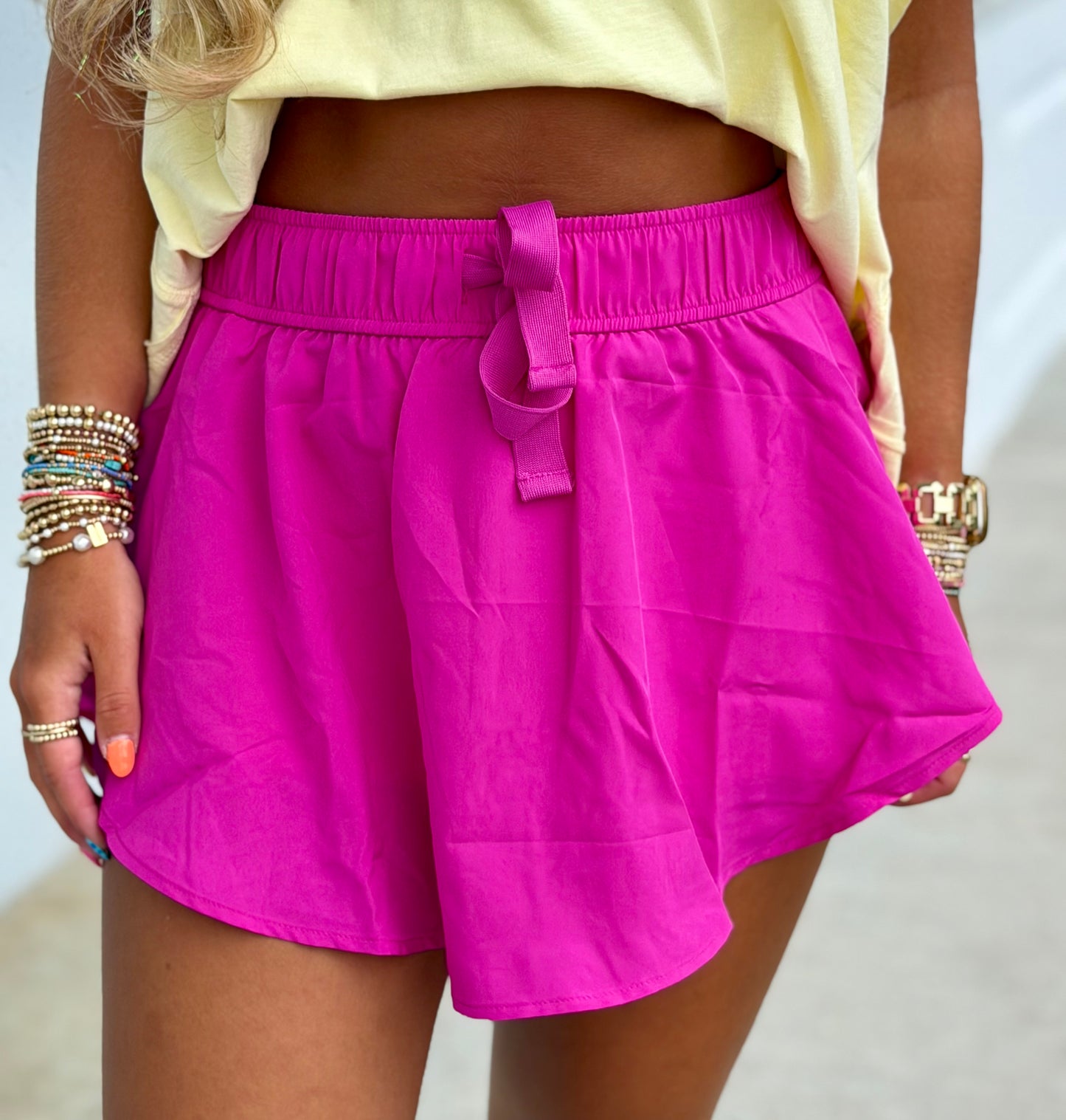 Soft Woven Active Shorts, Lt Magenta