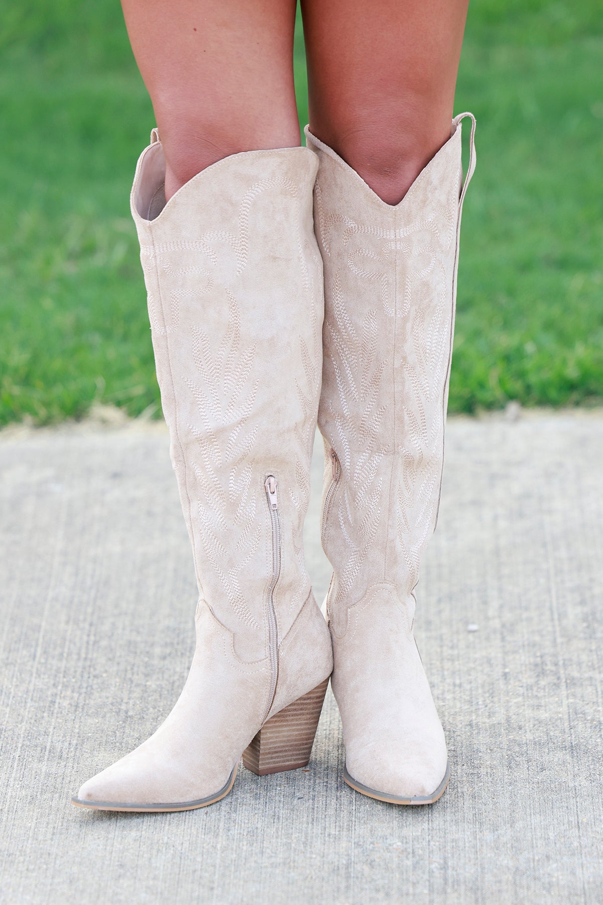 The Bronco Knee High Embroidered Boots