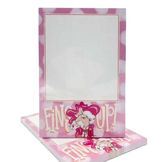 Pink and Orange Fins Up Notepad