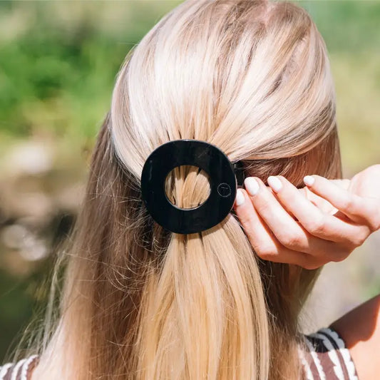 Medium Flat Circle Teletie Hairclip