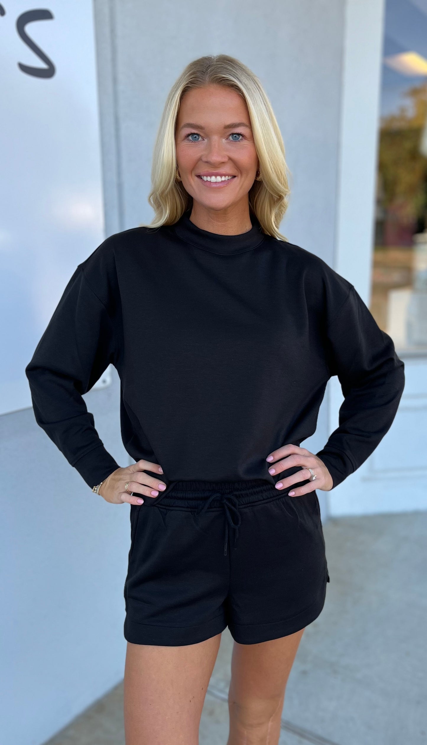 Scuba Pullover & Shorts SET, Black