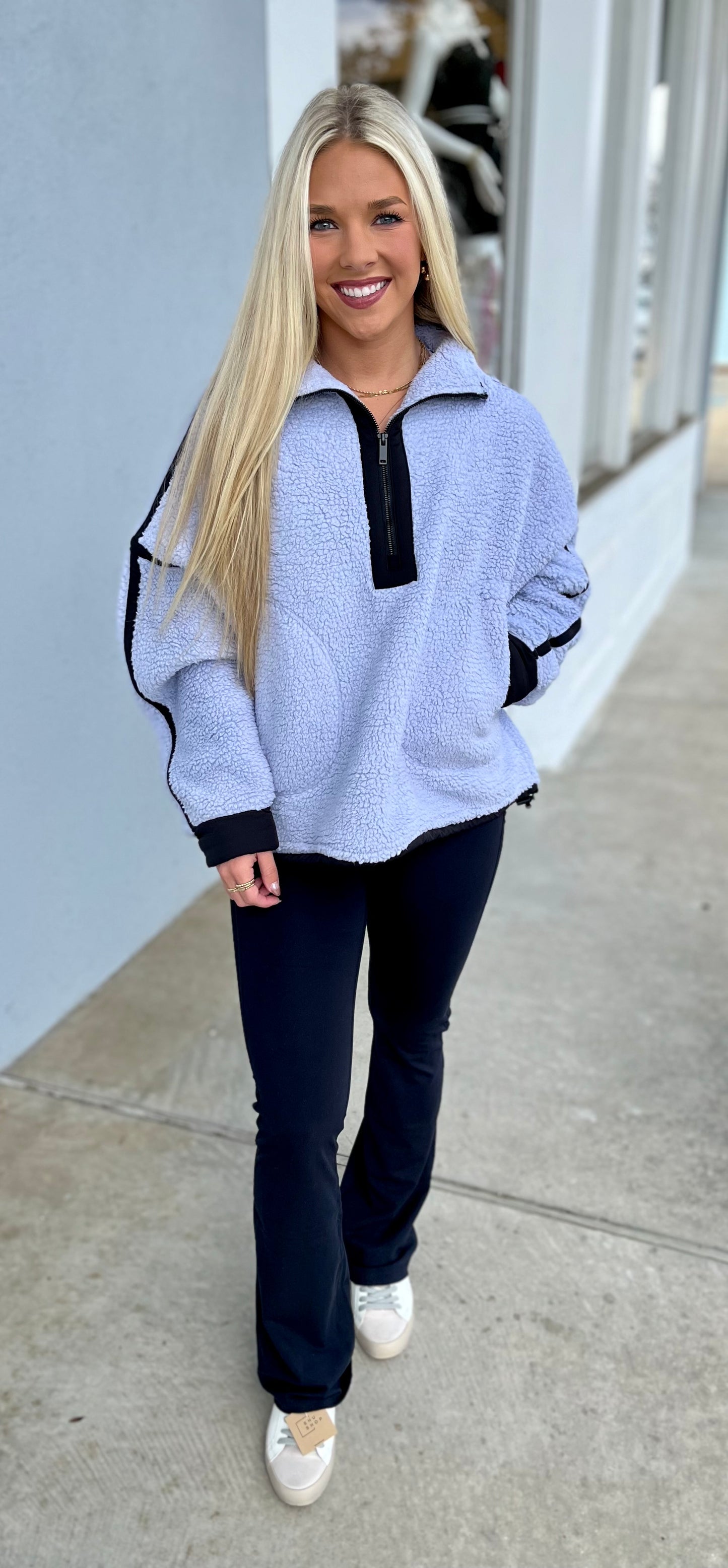 Sherpa Mock Neck Quarter Zip