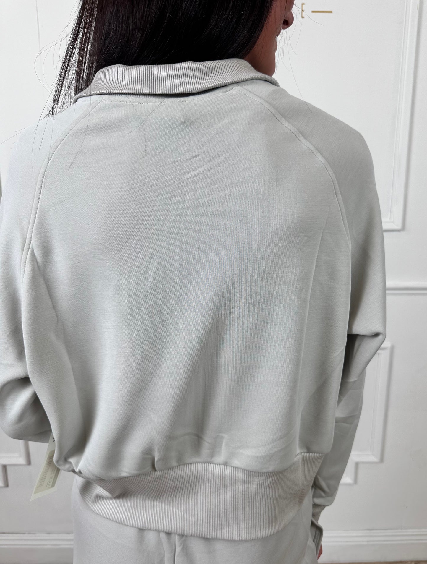 Pale Grey Zip Up Jacket