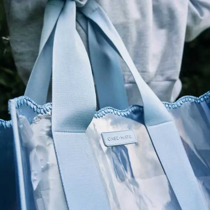 Case Mate Carolina Blue Crochet Wave Tote