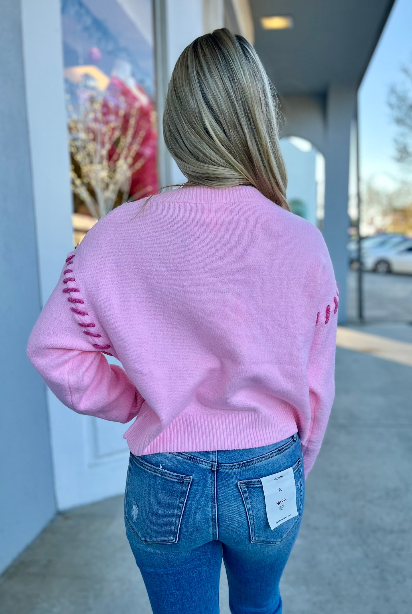 Blush Bow  Sweater