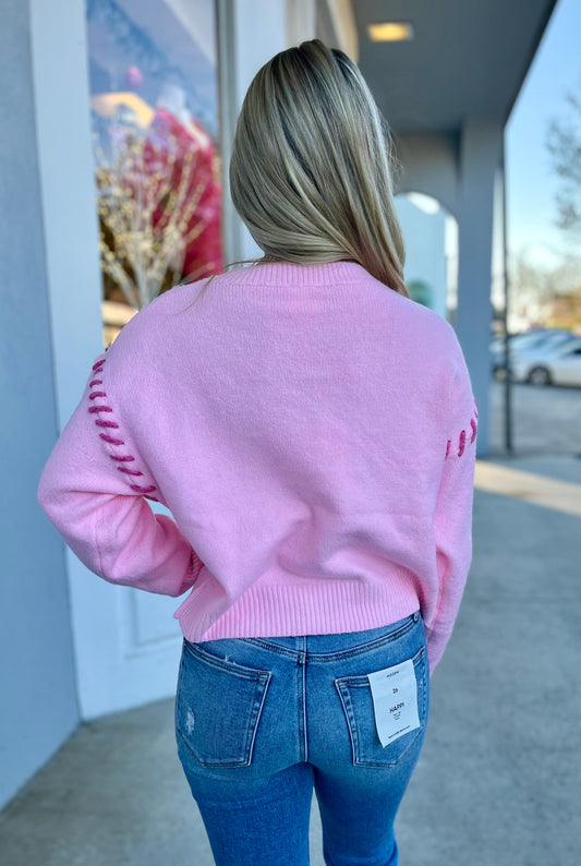 Blush Bow  Sweater