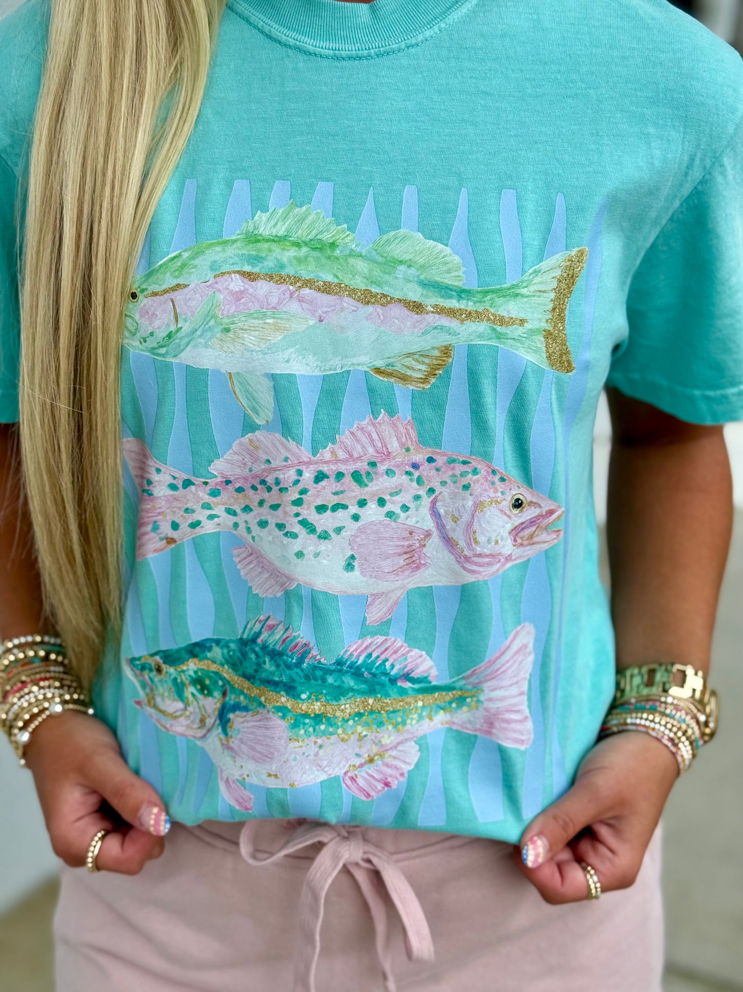 Graphic Tee , Pastel Trio Fish