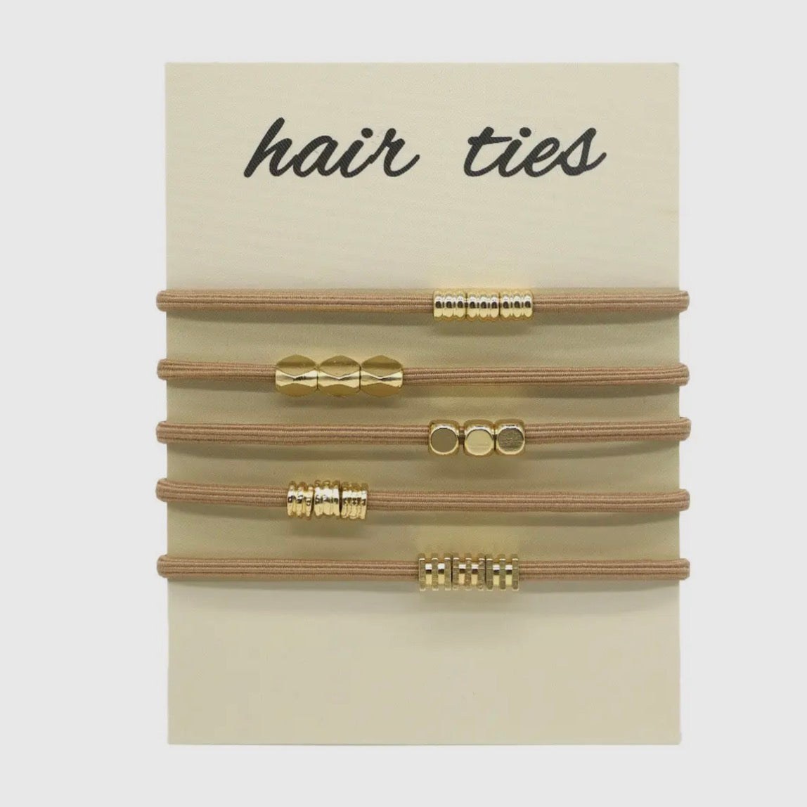 Braided Bohemian Hair Scrunchies, Taupe