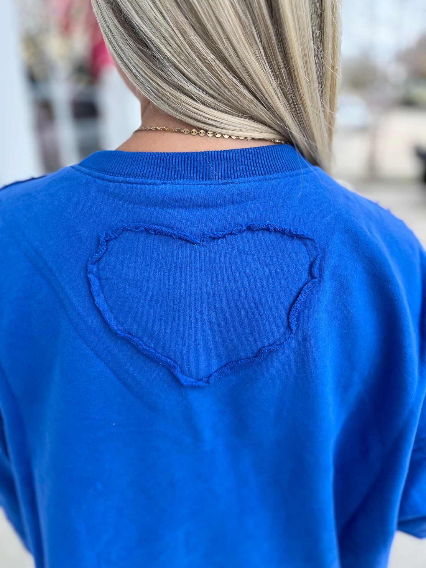 Royal Heart Patch Washed Sweatshirt