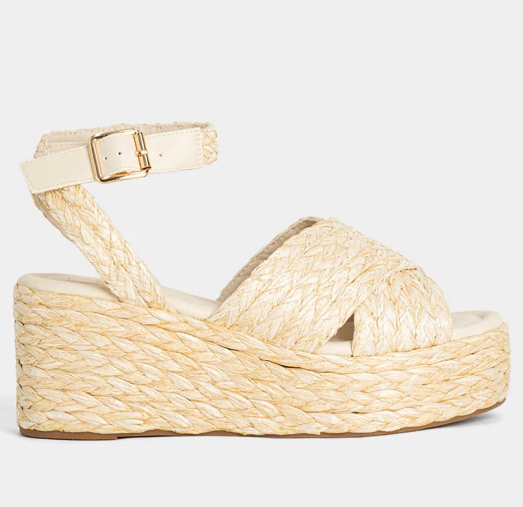 Kerry Bone Woven Wedge