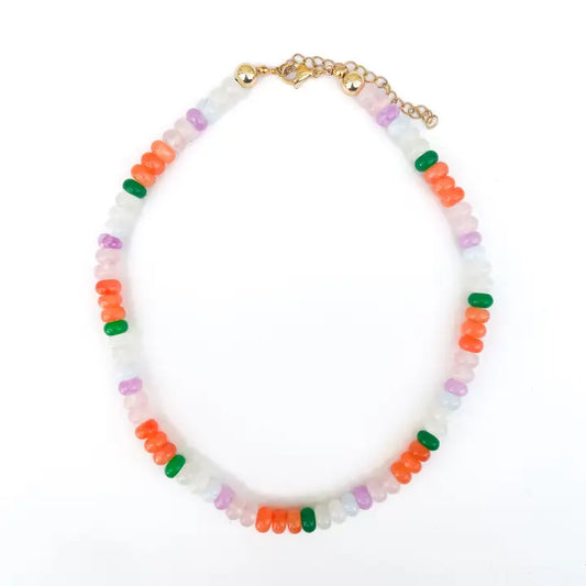 Fresh Squeezed Rainbow Gemstone Bead Necklace