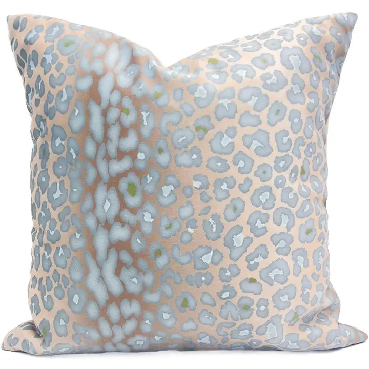 Blue Leopard Pillow -  Throw Pillow