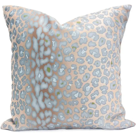 Blue Leopard Pillow -  Throw Pillow