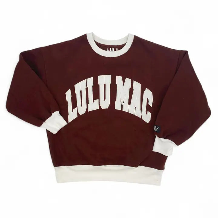 Color Block Stitch LULU Mac, Brown/White