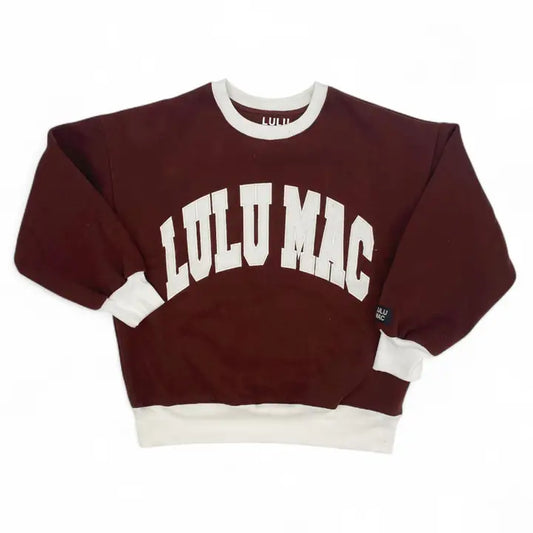 Color Block Stitch LULU Mac, Brown/White