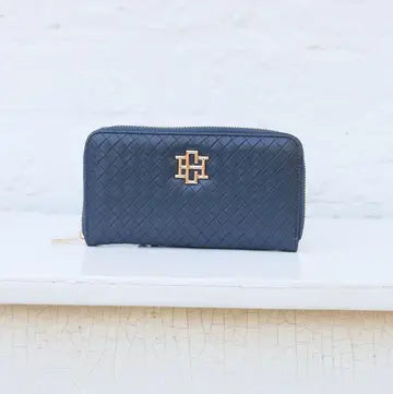 Penelope Wallet, Woven Navy