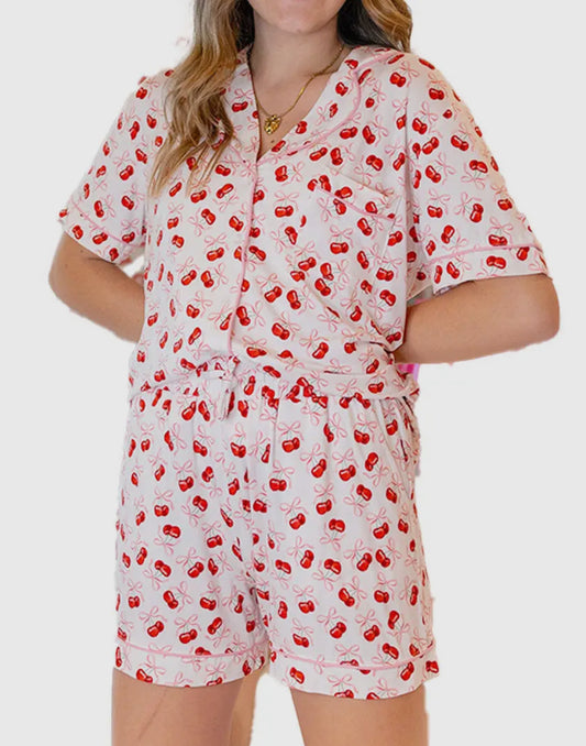 Lulu Mac Pajama Set, Cherry