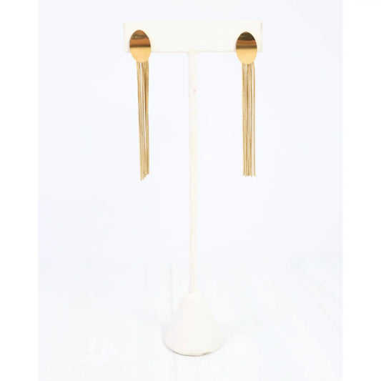 Boulder Dangle Earrings Gold