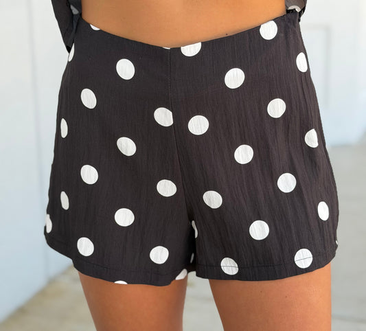 Black Polka Dot Shorts