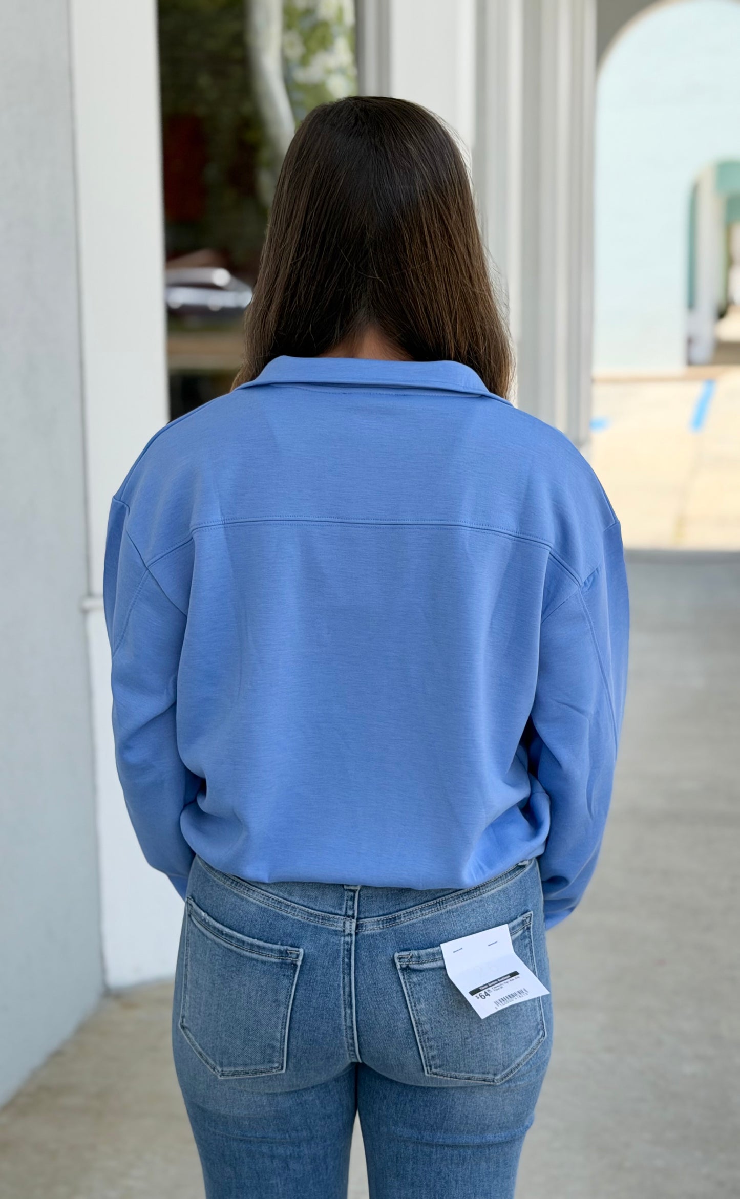 Scuba Half Zip Pullover, Cornflower Blue