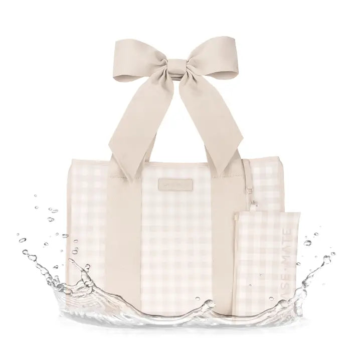 Case Mate Jelly Tote Bag, Latte Gingham