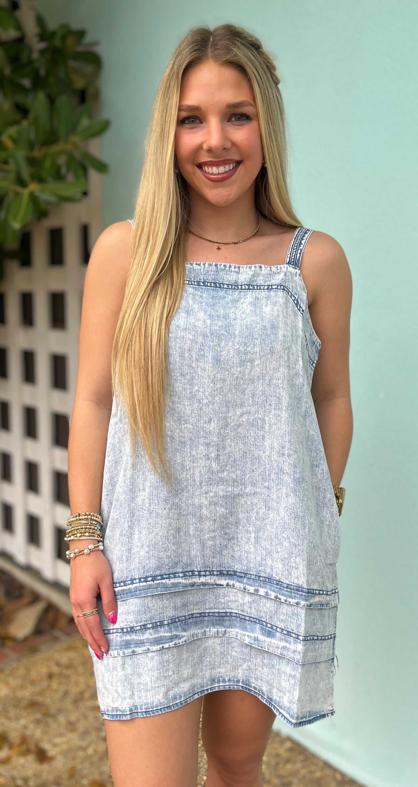 Chambray Snow Washed Dress