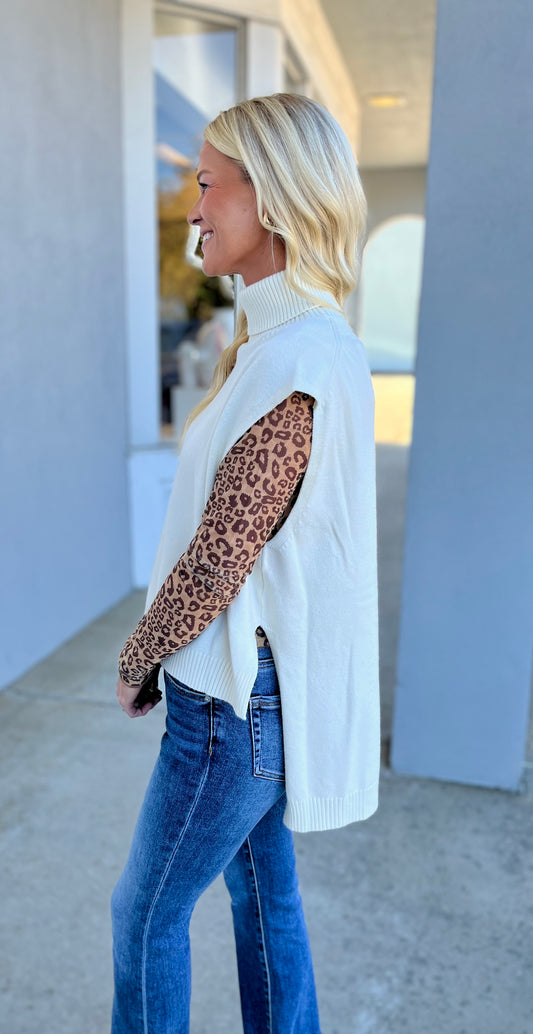 Leopard Sheer Mesh Top