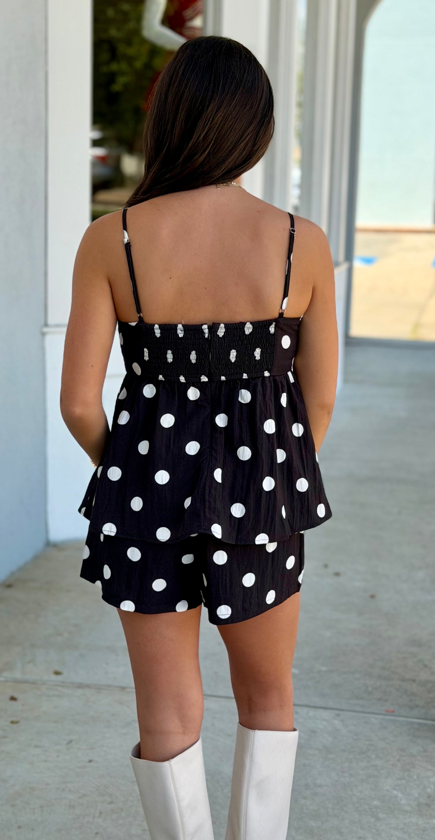 Black Polka Dot Shorts