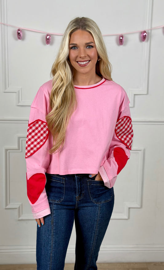 Valentine Heart Patchwork Top