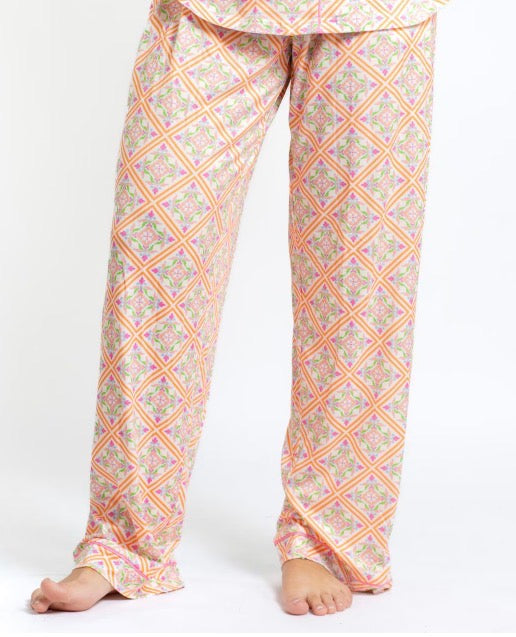 White/Multi Printed Top & Pants Set