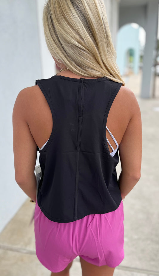 Black Cropped Tank